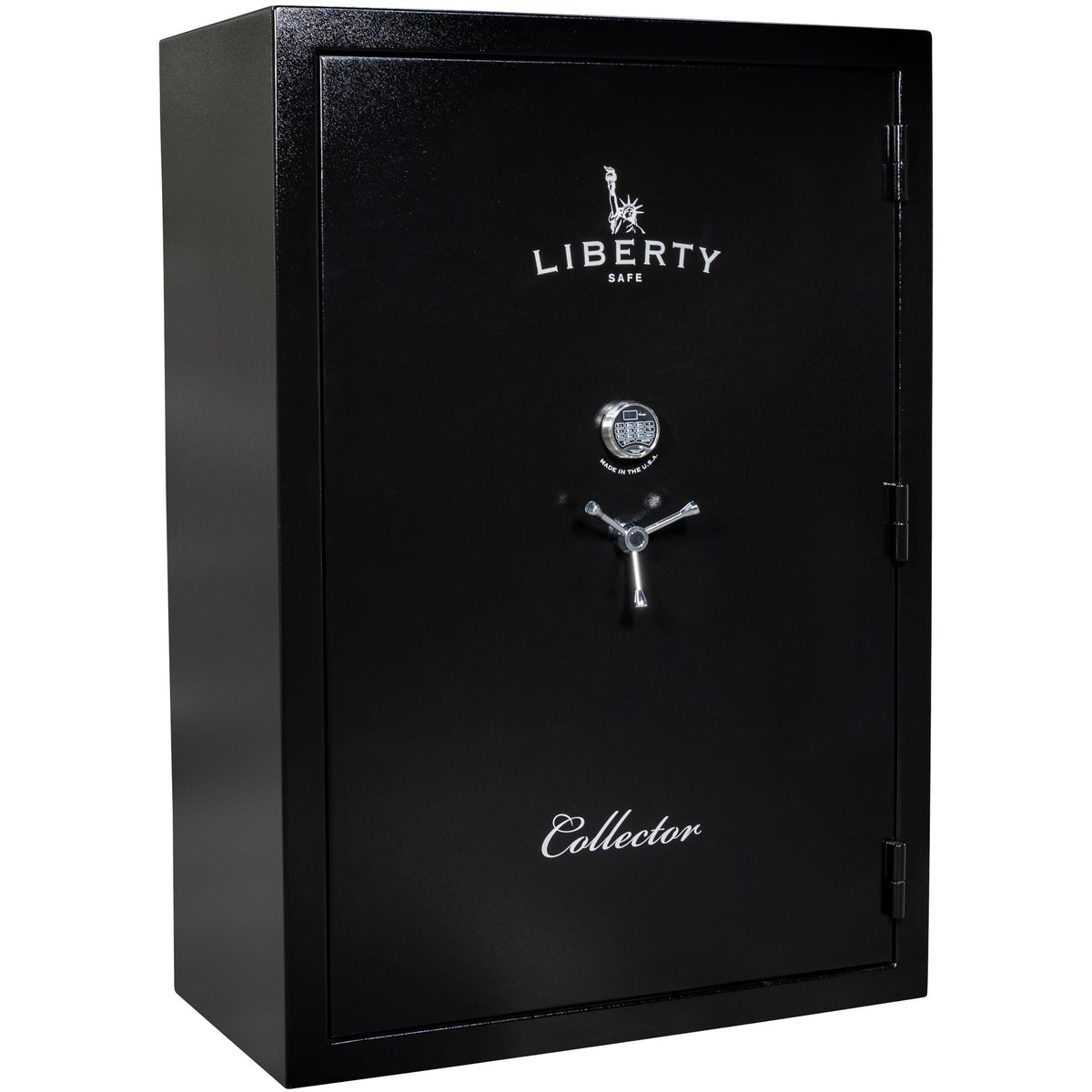 Collector T | Level 5 Security | 110 Minute Fire Protection | Dimensions: 72”(H) x 50”(W) x 27.5&quot;(D) | Black Textured Electronic Lock - Closed  Door
