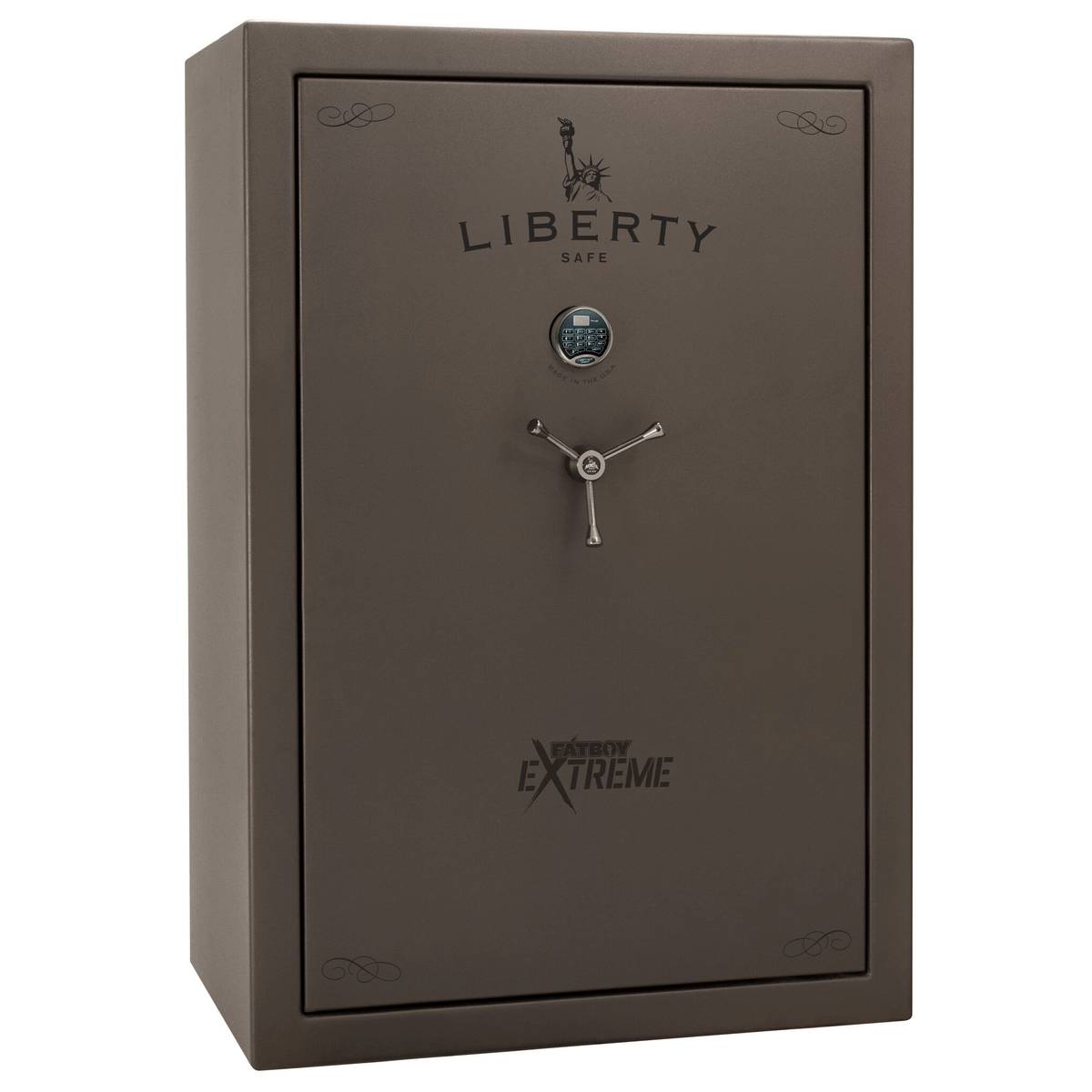 Fatboy Series | 64XT | Level 5 Security | 110 Minute Fire Protection | Dimensions: 60.5&quot;(H) x 42&quot;(W) x 27.5&quot;(D) | Up to 60 Long Guns | Bronze Textured | Electronic Lock