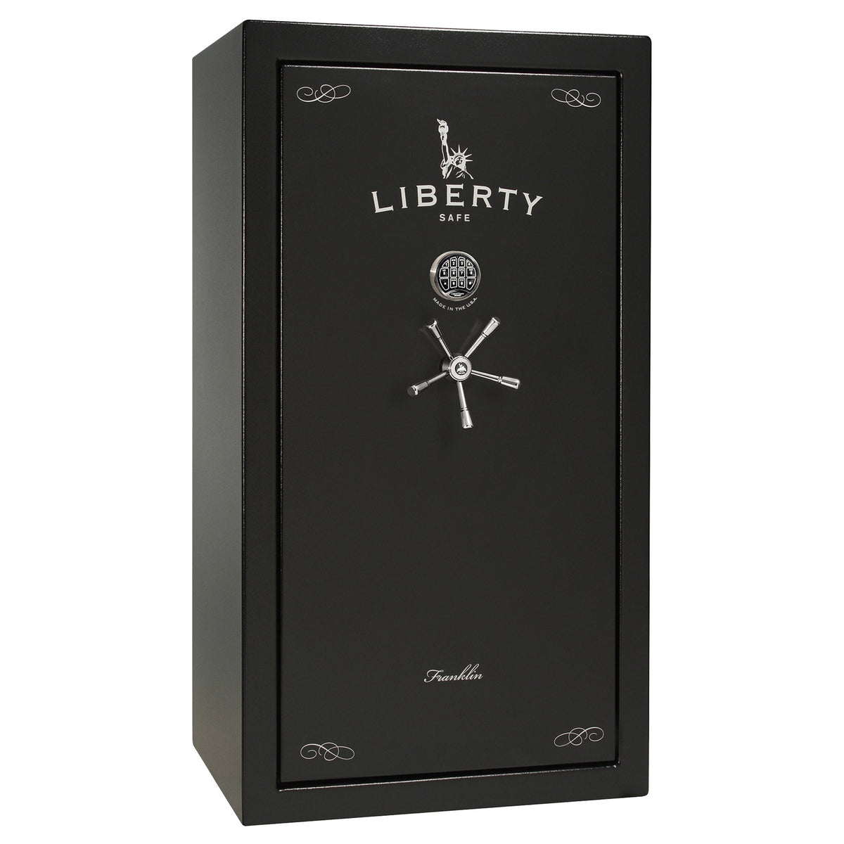 Franklin Series | Level 5 Security | 110 Minute Fire Protection | 40 | DIMENSIONS: 66.5&quot;(H) X 36&quot;(W) X 27.5&quot;(D*) | Textured Black | ProFlex Modular Shelving – Closed Door