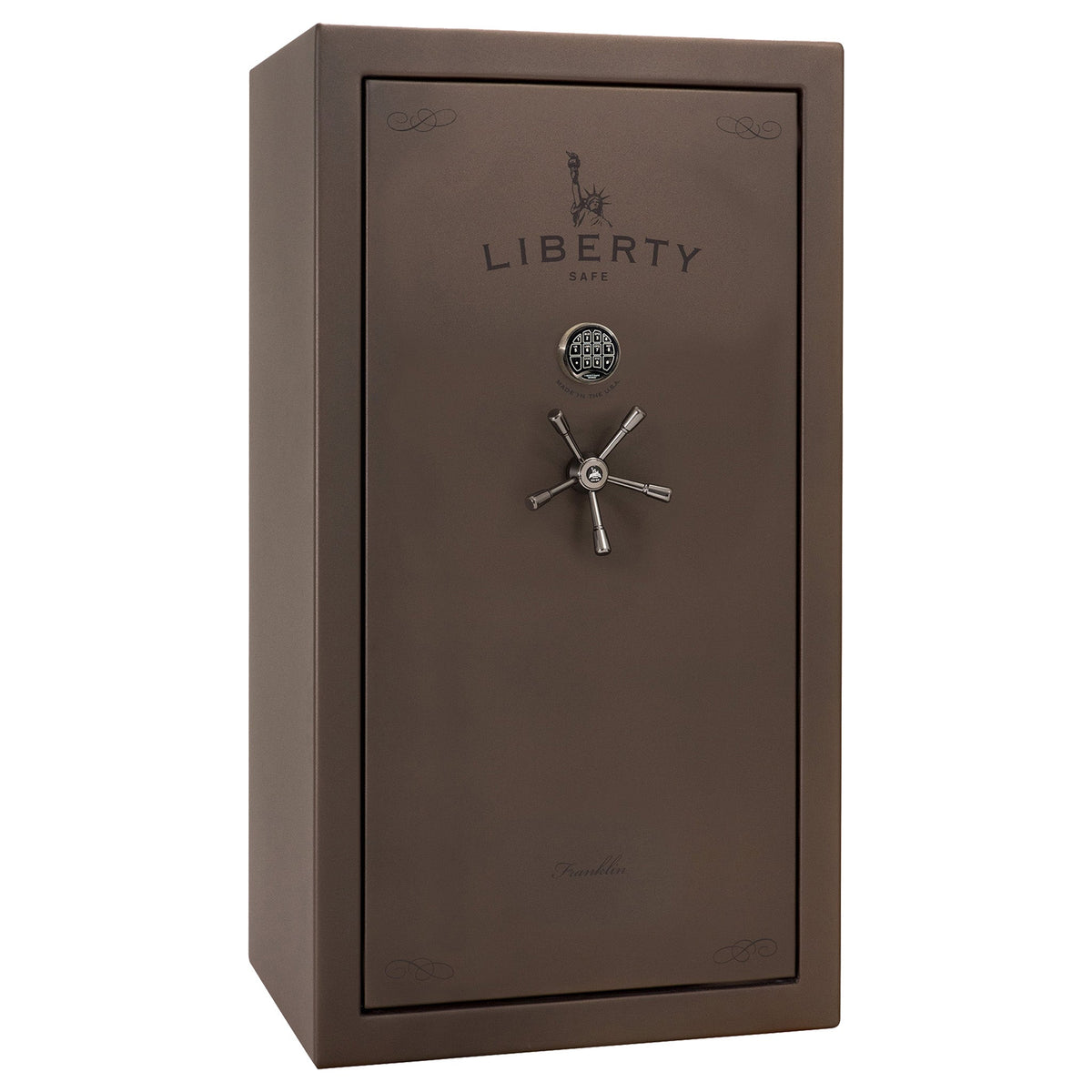 Franklin Series | Level 5 Security | 110 Minute Fire Protection | 40 | DIMENSIONS: 66.5&quot;(H) X 36&quot;(W) X 27.5&quot;(D*) | Textured Bronze | ProFlex Modular Shelving – Closed door